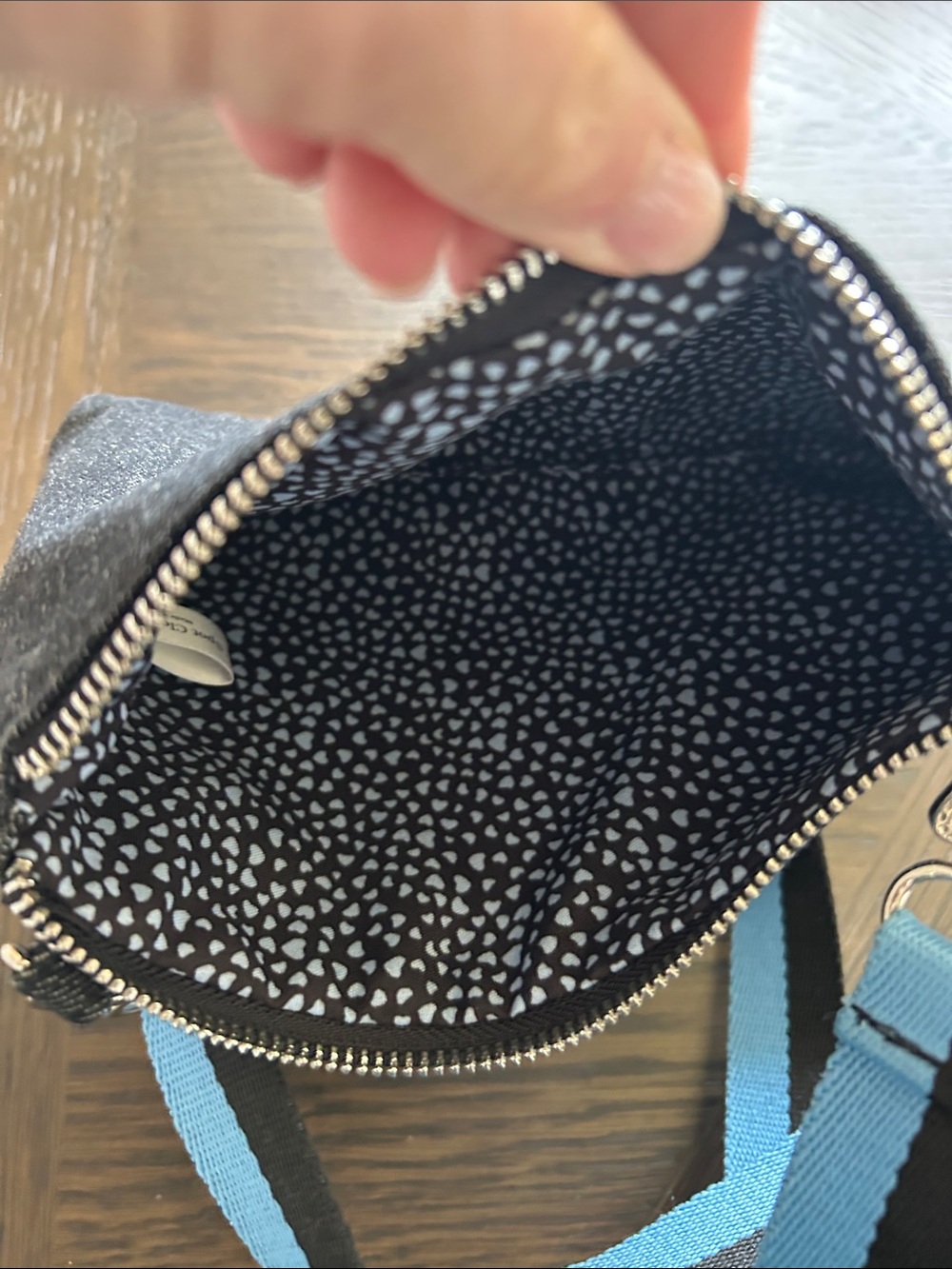 Brighton Black Denim Crossbody with Teal Butterfly Accents NWOT - Picture 7 of 10